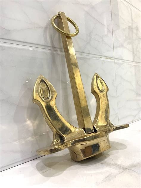 Antique Style Maritime Vintage Solid Brass Golden Thug Boat Ship Anchor