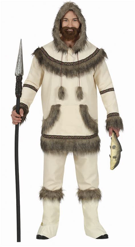 Herren Eskimo Kostüm Beige Partywinkel