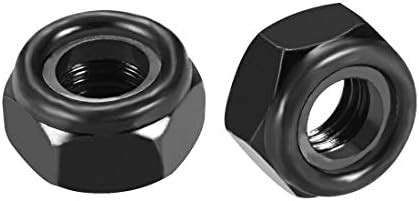 Uxcell Hex Lock Nuts M10 X 1 5mm Carbon Steel Nylon Insert Self