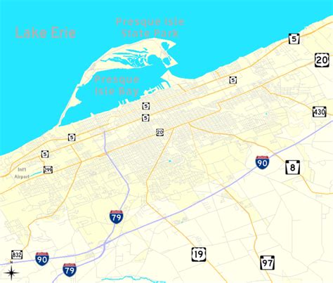 Image: Erie, Pennsylvania map