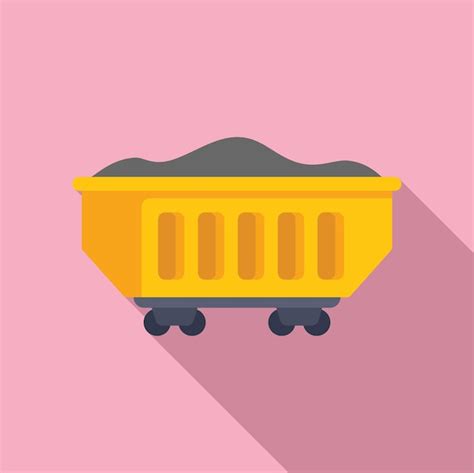 Premium Vector Mining Cart Icon On Pink Background