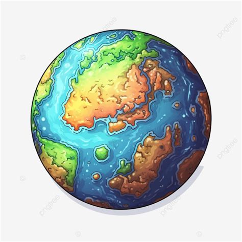 Pixel Art Fictional Planet Planet Pixel Pixel Art PNG Transparent