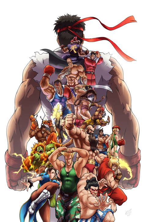 Street Fighter II characters including the additions from Super Street ...