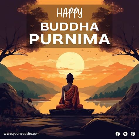 Feliz Buddha Purnima Y Feliz D A De Vesak Fondo Religioso Para La Fe Y