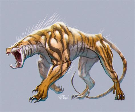 Artstation Tiger Lizard Creature Design Paul Pereda Creature