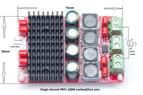 Industry Park 250W TPA3116 Double Track Digital Power Amplifier Board