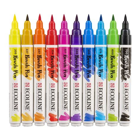 Talens Ecoline Brush Pen Sets Künstlerbedarf Yanik