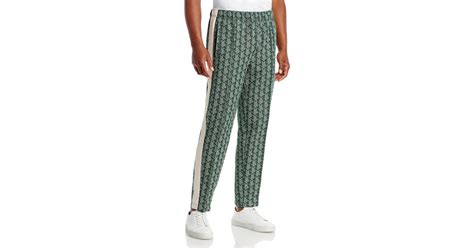 Lacoste Synthetic Printed Track Pants In Green Lyst