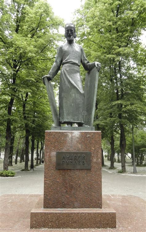 Monumento Al Pintor Andrew Pozdeev En Krasnoyarsk Rusia Fotografía