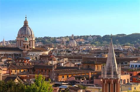 Premium Photo | Rome italy aerial view of the city center