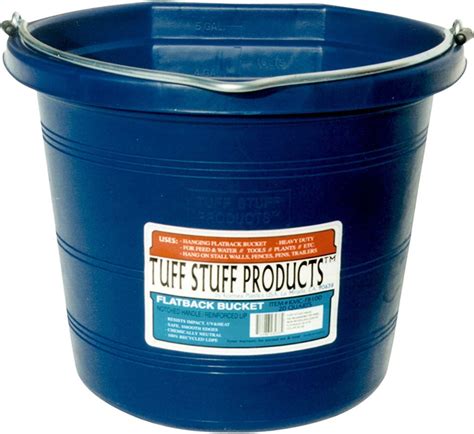 Tuff Stuff Products Heavy Duty Flatback Bucket Farm Animal Feeder 5