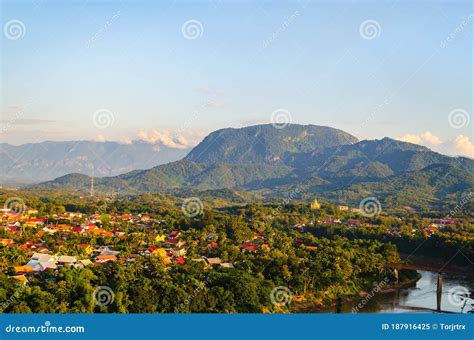 Luang Prabang City View From Phou Si Mountain View Point Luang Prabang