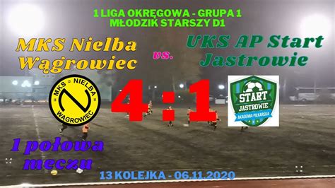 MKS Nielba Wągrowiec vs UKS AP Start Jastrowie 1 połowa meczu liga