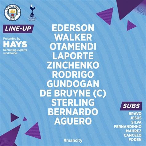 Manchester City lineup vs Spurs (GW2) : r/FantasyPL