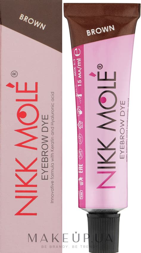 Nikk Mole Eyebrow Dye - Краска для бровей и ресниц с кератином и ...