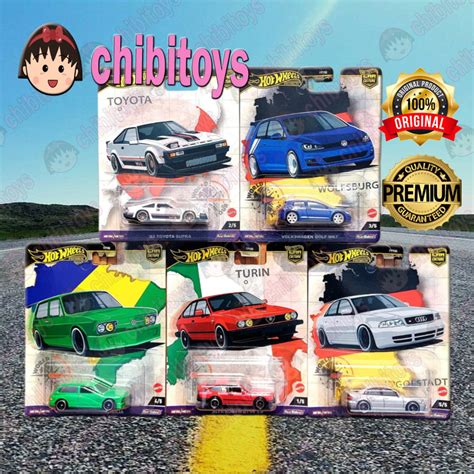 Hot Wheels Premium World Tour Lot A Alfa Romeo Toyota Supra Vw Golf Brasilia Audi S