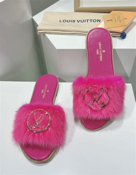 Louis Vuitton Lock It Flat Mule Pink For Women Peesty