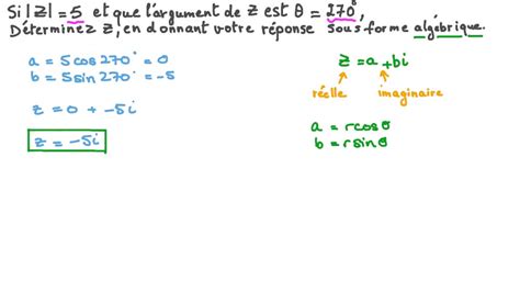 Vid O Question Ecrire Un Nombre Complexe Sous Forme Alg Brique