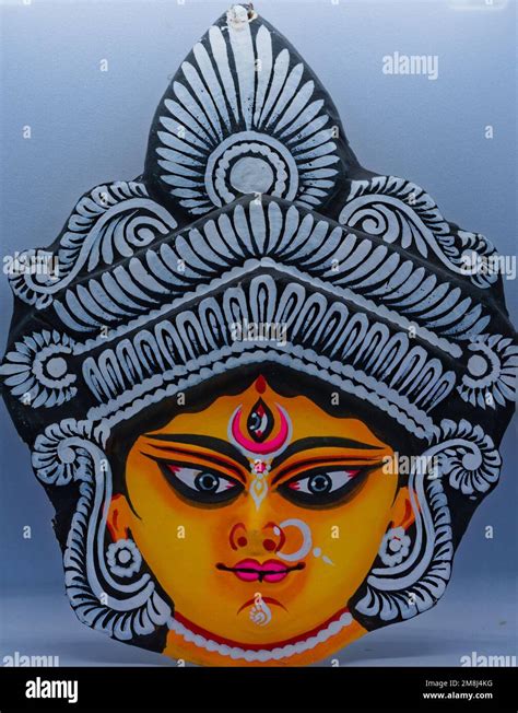 face of godess durga done by hand painting Stock Photo - Alamy