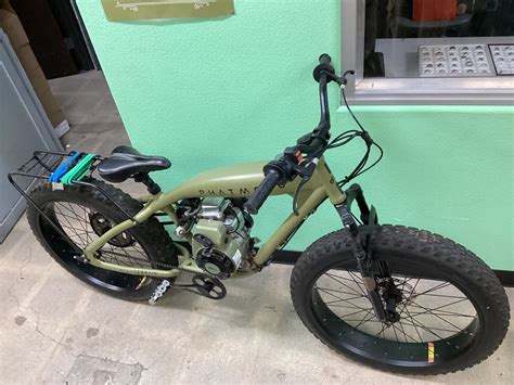 Phatmoto All Terrain Fat Tire 79cc 7 Speed Motorized Bicycle 2023 Green Local Ebay