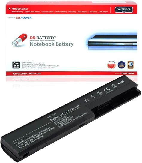 DR BATTERY A32 X401 Laptop Battery Compatible With Asus X501A X401