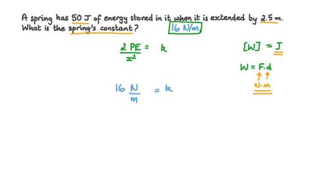 Lesson Elastic Potential Energy Nagwa