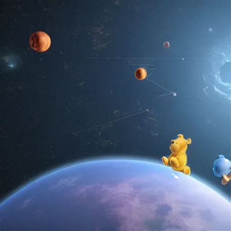 Winnie The Pooh In Space Unreal Engine 5 Render N 8 Stable