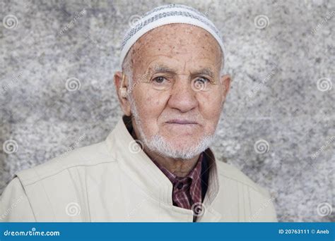 Portrait Of An Old Arab Man With A White Beard Editorial Photo Image