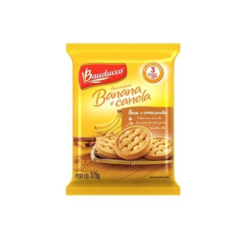 Biscoito Amanteigado Bauducco Banana E Canela G Biscoito Doce