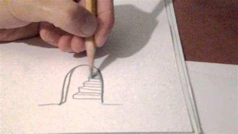 How To Draw A 3d Open Door And Stairs Very Easily 3d Trick Art