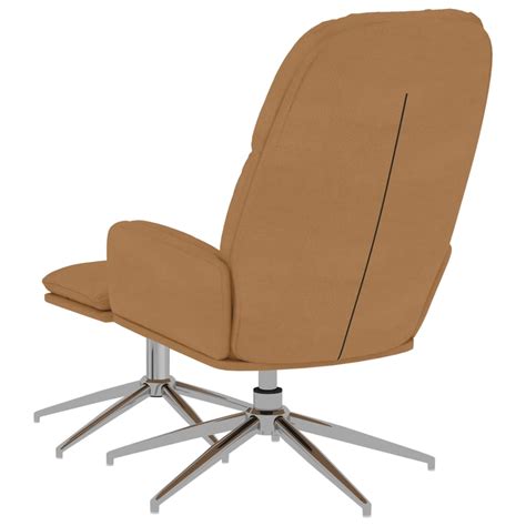 Rho Fauteuils Chaise De Relaxation Avec Tabouret Taupe Similicuir