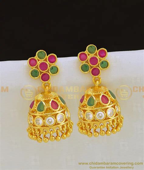 Buy Bridal Wear Gold Jhumka Earring Stylish Bridal Gold Jhumka Design