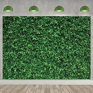 7x5FT Green Leaves Backdrop Nature Greenery Grass Wall Photography