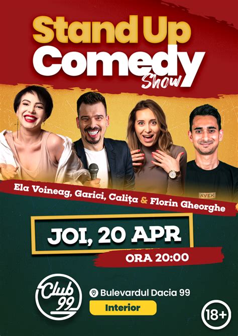 Bilete Stand Up Comedy cu Ela Voineag Garici Calița Florin la Club