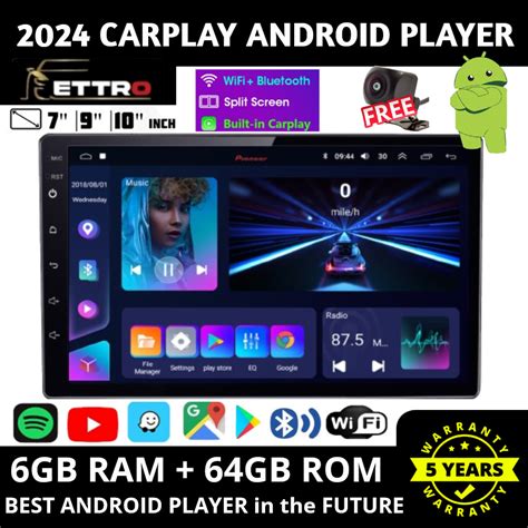 6GB RAM 64GB ROM ETTRO Android Player 7 9 10 Inch Quad Core 1 5Ghz