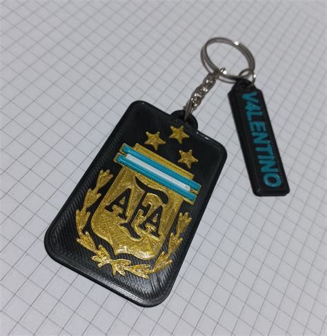 Archivo STL Llavero AFA Selección Argentina Campeones 2022・Modelo para