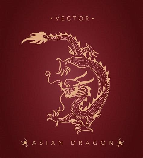 Premium Vector Asian Dragon Chinese Dragon Totem Pattern