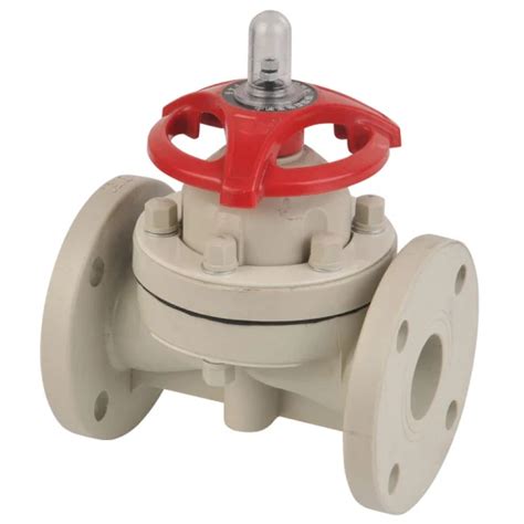 Plastic Diaphragm Valve Pvdf Diaphragm Valve Weir Type Flange End