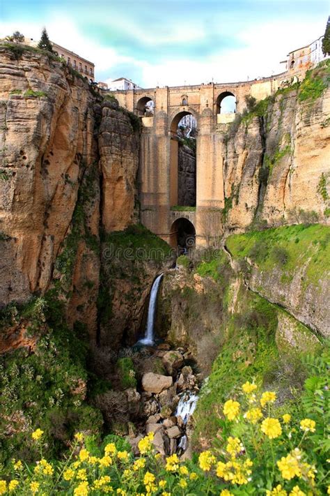 puente nuevo bridge  ronda spain stock image image  cliff