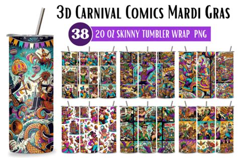 Carnival Comics Mardi Gras Oz Tumbler Graphic By Craft Fair