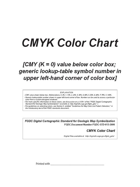 CMYKColor Chart | PDF