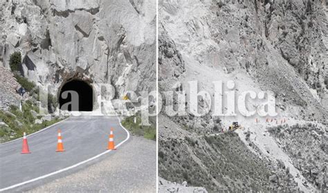 Arequipa Persisten Derrumbes En Cerro Donde Se Ubica T Nel De Maca