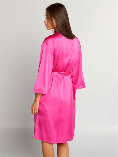 Kimono Satinado Rosa Kiabi