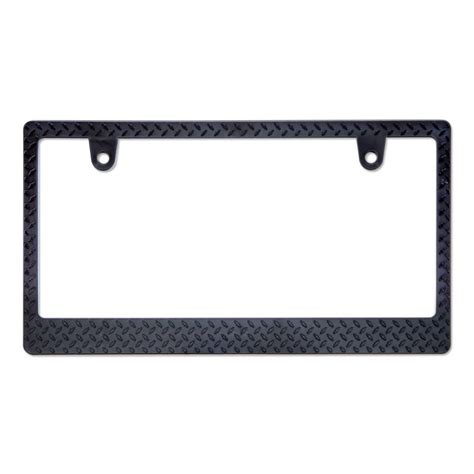 Raised Diamond Plate License Plate Frame