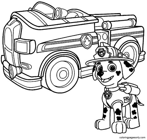 Marshall Paw Patrol Coloring Pages Printable For Free Download