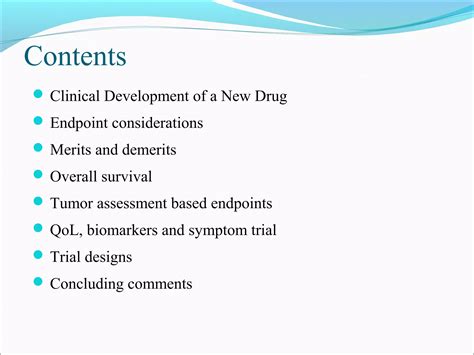 Endpoint Considerations In Cancer Clinical Trials Ppt