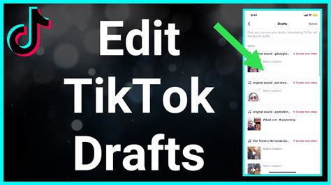 How To Edit TikTok Draft Videos YouTube