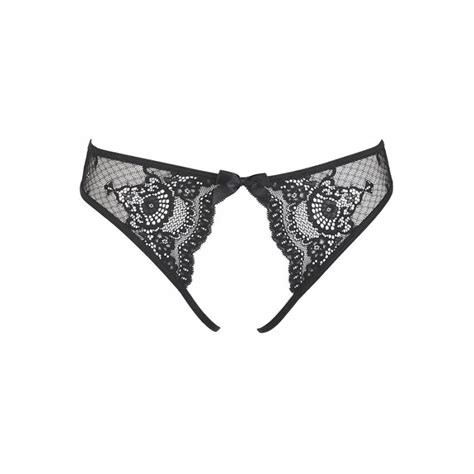 Lingerie Sexy Culotte Ouverture Noire En Dentelle V Axami Lingerie
