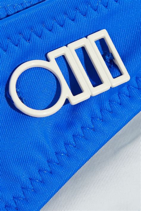 Solid Striped The Zoey Appliqu D Low Rise Bikini Briefs The Outnet