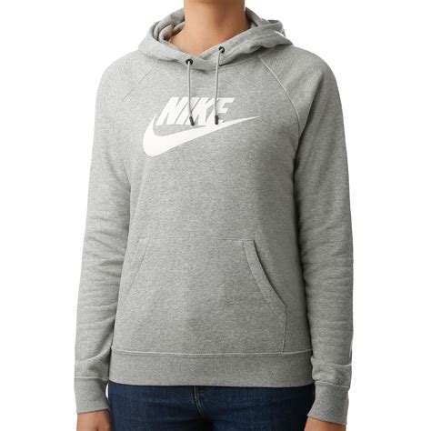 Nike Sportswear Essential Hoody Damen Grau Weiß Online Kaufen Tennis